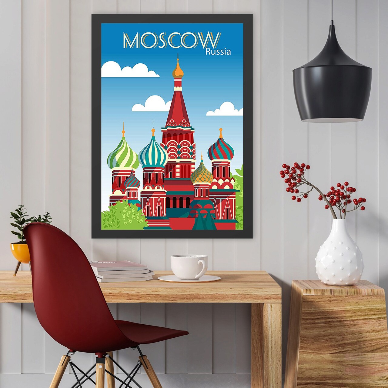 Tablou decorativ, Moscow 2 (55 x 75), Polistiren, Multicolor - imagine 3